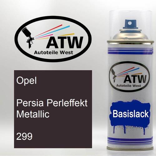 Opel, Persia Perleffekt Metallic, 299: 400ml Sprühdose, von ATW Autoteile West.